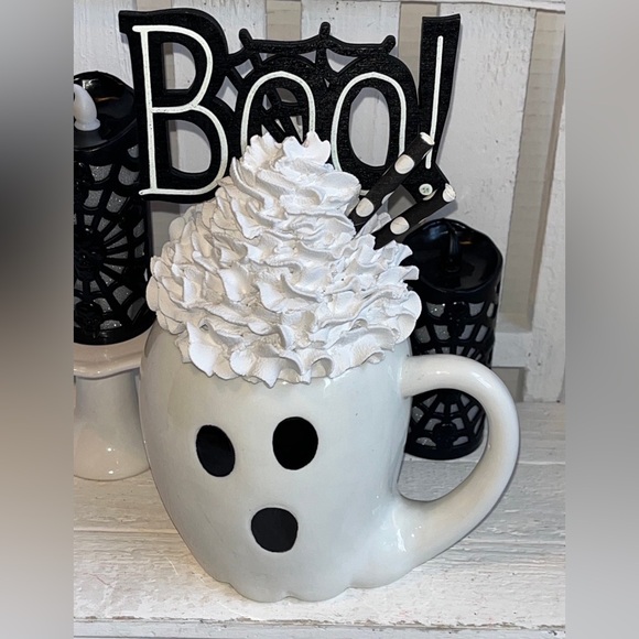 Halloween Handmade Faux Mug Topper and Mug Set - Picture 2 of 6